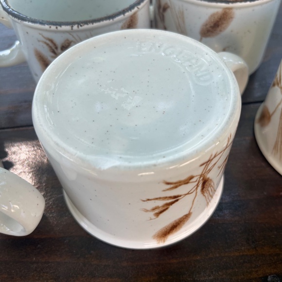 5 England Stonehenge Wild Oats Mid Winter Mugs Vintage 1970's Speckled Stoneware - Picture 6 of 11